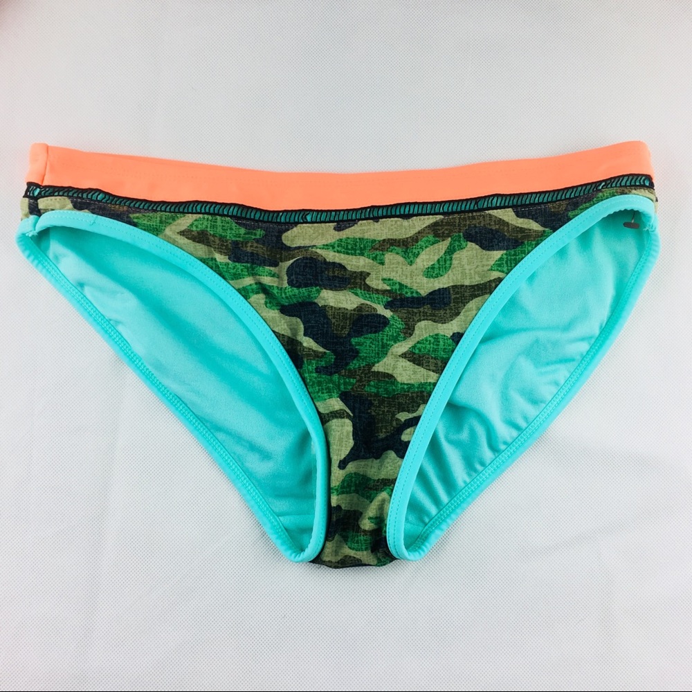 New Army Fatigue Print Low Rise Bikini Bottom